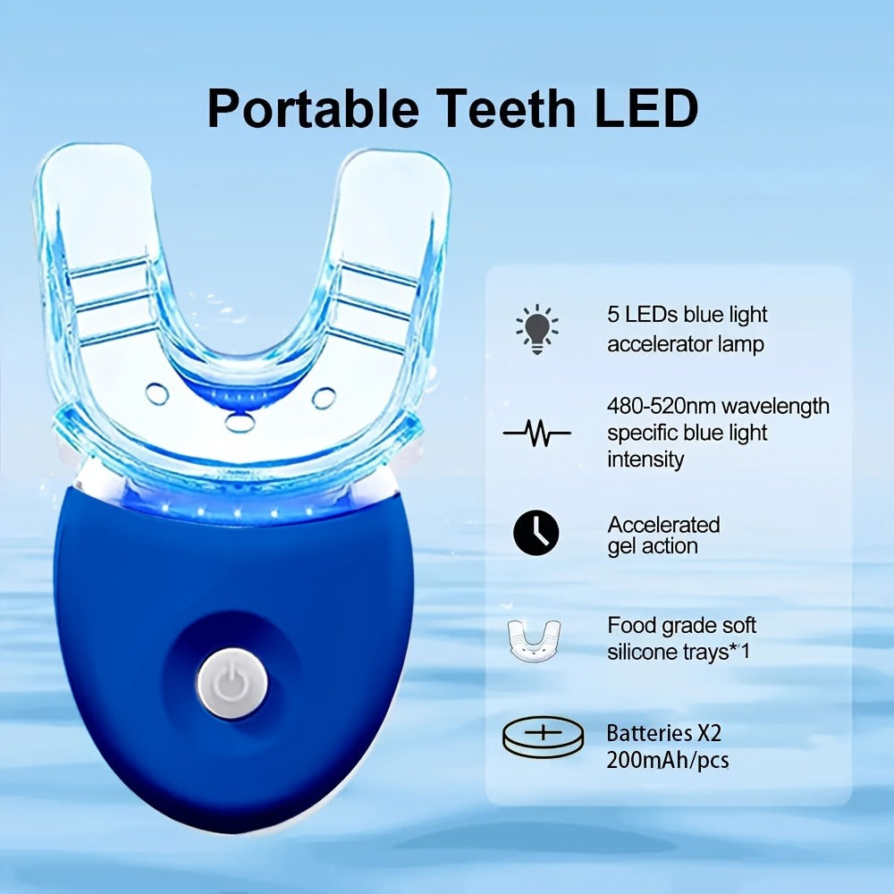 LED Teeth Light Teeth Kit with 5 X Teeth Gel, Safe Enamel, Perfect Ift for Parents, Girlfriend/boyfriend Gift