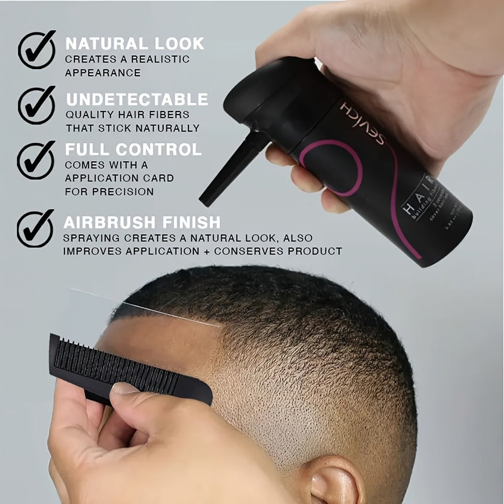 2-in-1 Hair Thickening Fiber Set—Powder + Applicator, Creates a Natural, Voluminous Effect, Suitable for All Hair Types