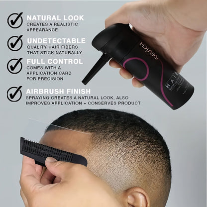 Hair Thickening Fibers Set 2-in-1 with Applicator - Natural Volume & Fuller Look for Thinning Hair, All Hair Types, 8 Colors, 3pcs or 4pcs Set