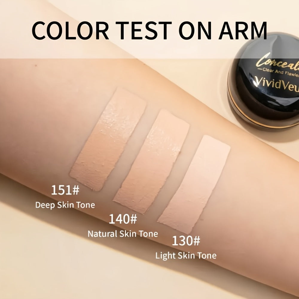 Full Coverage Concealer 3 Pack Waterproof Matte – Plant-Based Long-Lasting Formula, Covers Dark Circles, Dark Spots & Blemishes, All Skin Tones, Multi-Shade Buildable Concealer Set