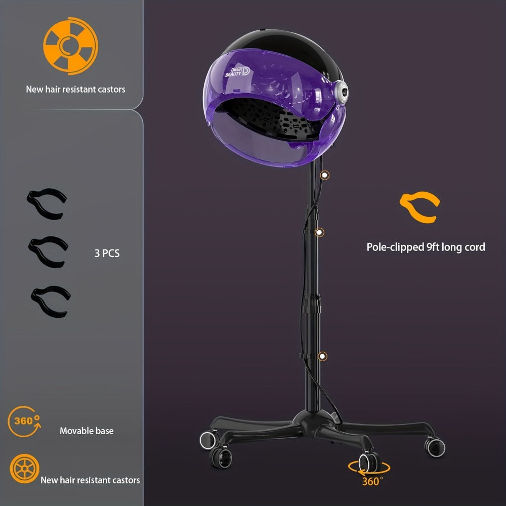 Standing Hair Dryer 1875W Professional Ionic Hooded Hair Dryer