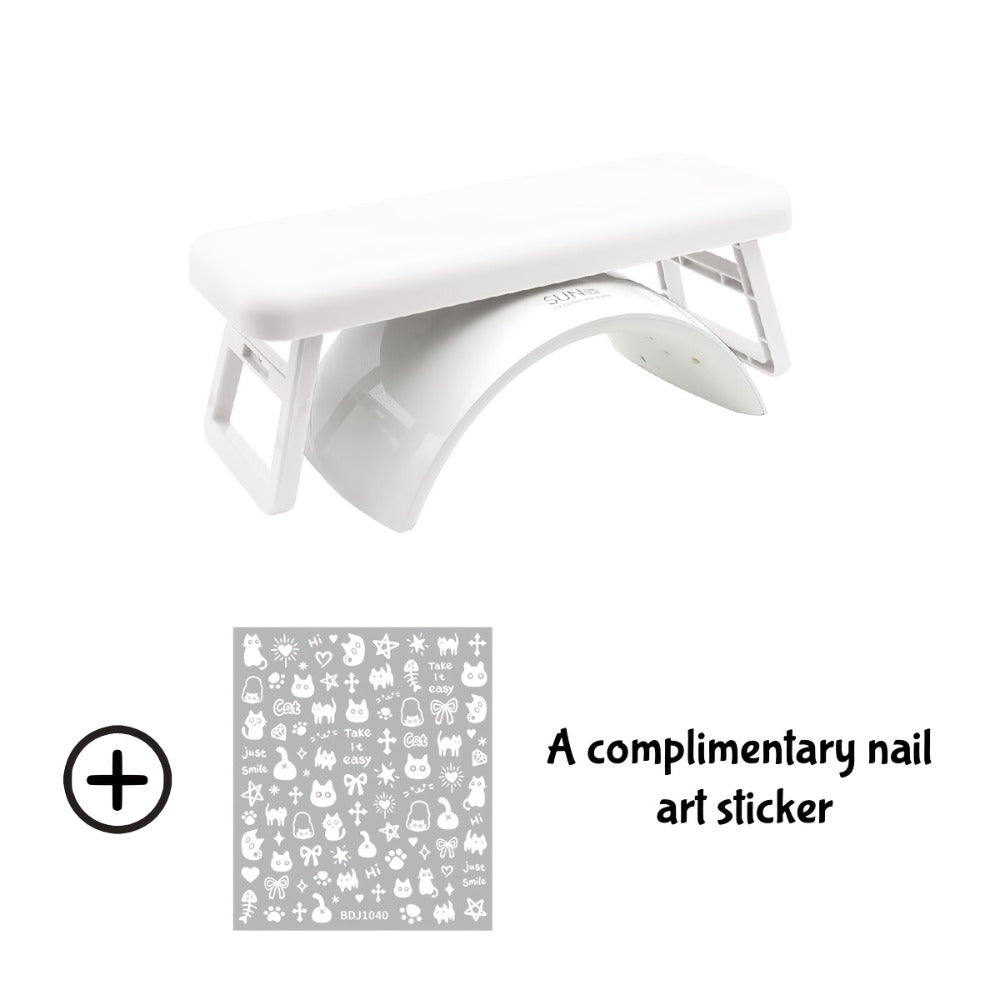 1pc Folding Nail Armrest, Nail Technician Hand Support - Salon Wrist Bracket - Nail Pillow - Nail Pillow Armrest - Portable Scaffold - Nail Station Essentials