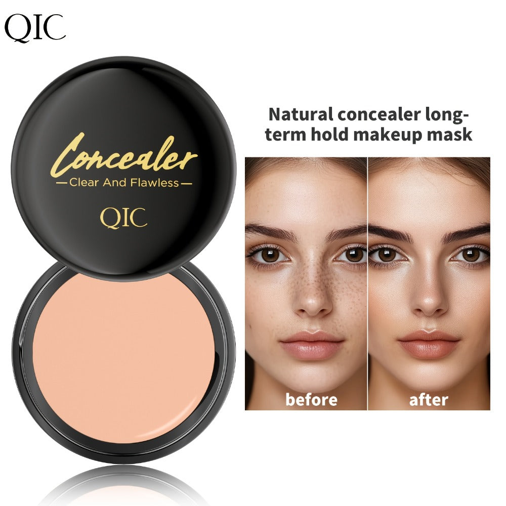 Full Coverage Concealer Cream 2pcs — Waterproof Matte Finish, Plant-Based Squalane Formula, Buildable Coverage for Dark Spots & Blemishes, All Skin Tones Light to Dark