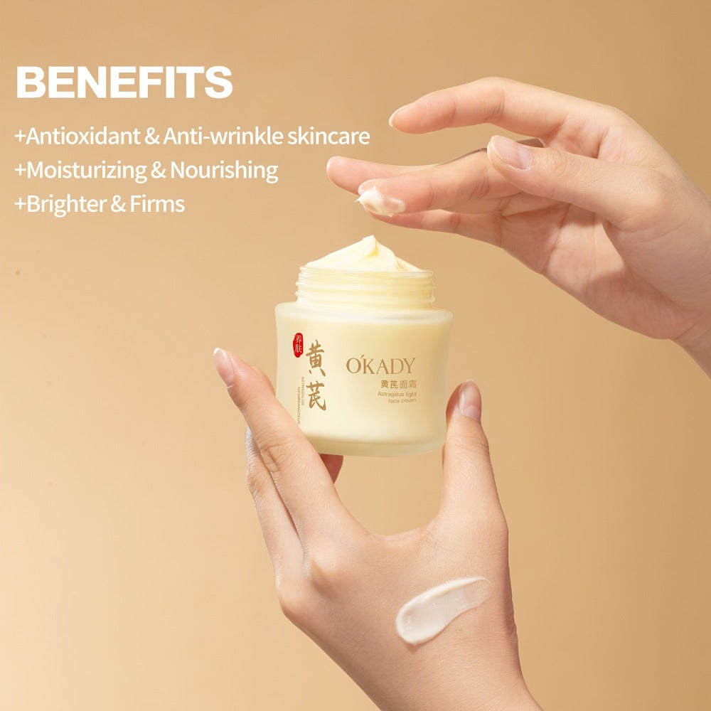 2 Cans Astragalus Cream X 2pcs, Skincare - Deeply Nourishes Dry Skin, Moisturizes And Brightens, And Has Antioxidant Properties. It Strongly Locks in Moisture, Making The Skin Soft And Radiant. This Cream Is Suitable for All Skin Types