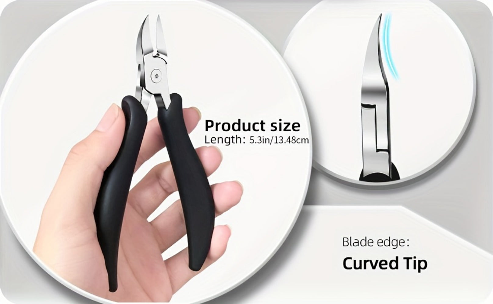 Set of Nail Clippers, Designed for Seniors with Thick Toenails, Featuring Clippers for Thick Nails, a Wide Jaw Straight Nail Clipper, a Heavy-Duty Ingrown Toenail Clipper, an Angled Nail Clipper, And a Nail File, Suitable for Both Men And Women