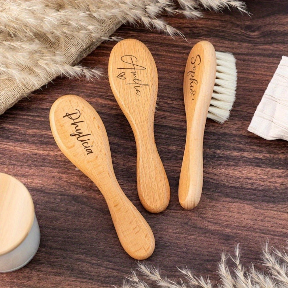 1pc Personalized Baby Brush | Engraved Name Newborn Bath & Daily Care Use Perfect Gift | Back to School | Mother's Day Gift | Teacher's Day Gift