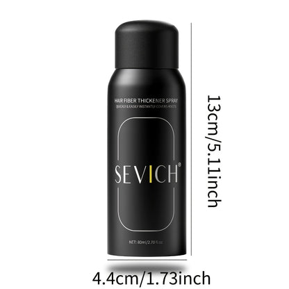 Root Cover Up Spray 80ml | Instant Gray Hair Concealer with Plant-Based Fibers | Transfer-Resistant No-Mark Formula | Thicker Fuller Hair | Black & Dark Brown
