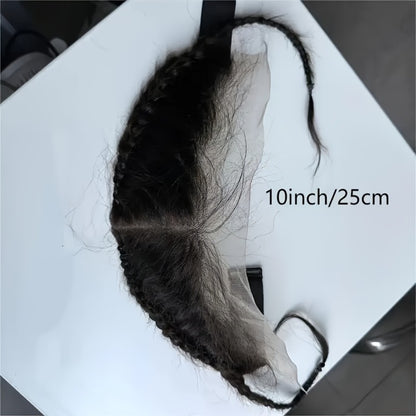 Lace Frontal Hairline Patch Human Hair 13x4 — Clip-Free, Natural Black 1B Straight, Breathable Lace, Seamless Fusion, Headband Compatible, All Skin Tones, Scalp Patch