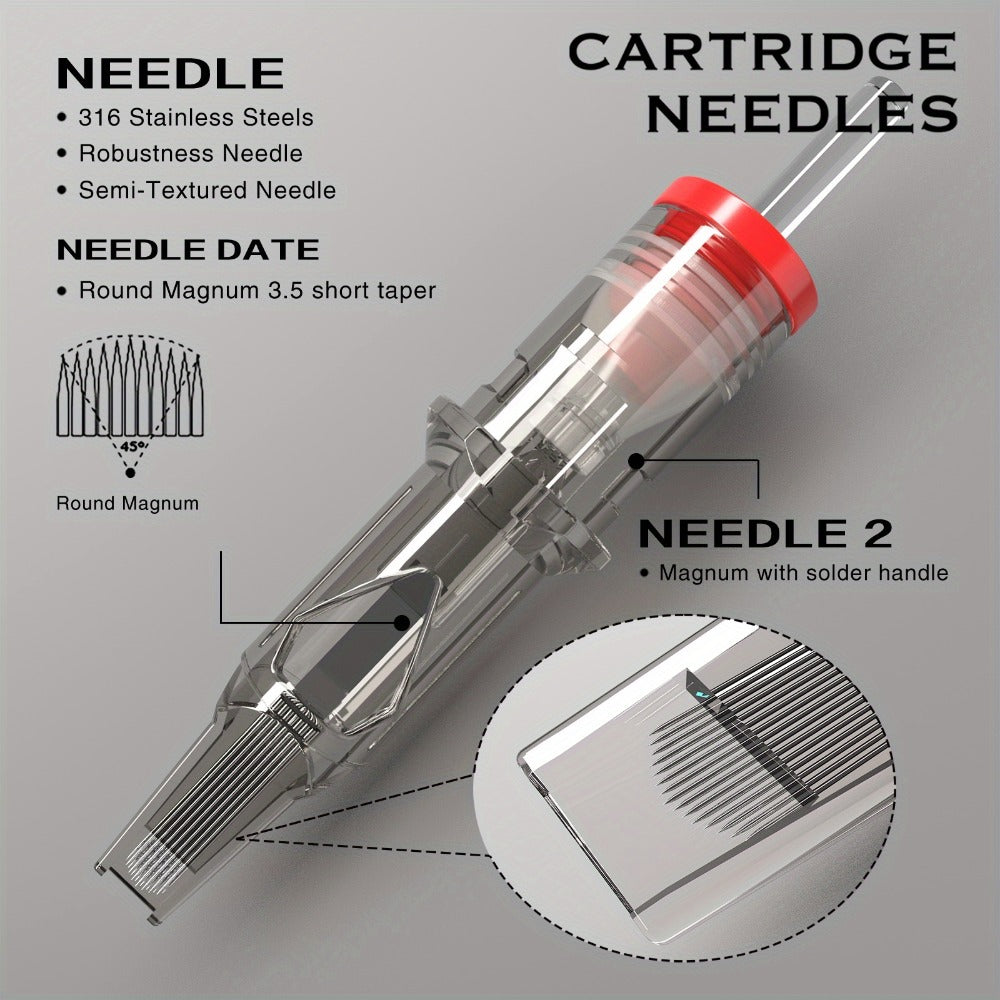 20pcs/box SPARK Tattoo Disposable Cartridge Needles, 12 Series Tattoo Needle For Tattoo Artists And Beginners Type: RS/RL/M1/CM