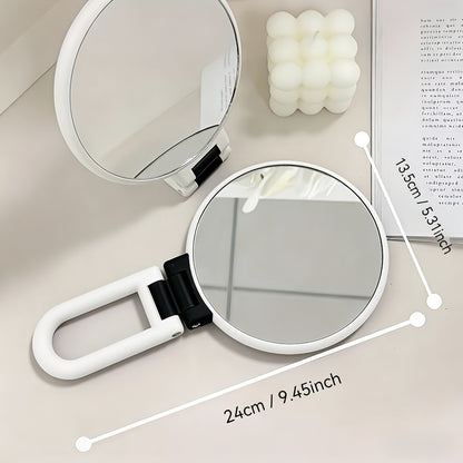 Handheld Magnifying Mirror 85X for Makeup - Compact Travel Mirror with 360° Adjustable Handle, 1X 80X Magnification, Colorful Border Design, Portable Vanity Mirror for Women Girls Beauty