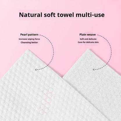 Disposable Face Towels for Women & Men - Soft Thickened Cotton Facial Tissue Cleansing Towel - Travel Portable Compressed Face Wipes 3 Packs 60 Pcs