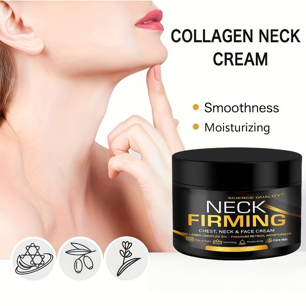 Retinol Neck Firming Cream with Collagen & Hyaluronic Acid - Day Night Lifting Moisturizer for Face Chest & Neck Anti-Aging Hydrating Gel Cream 50ml