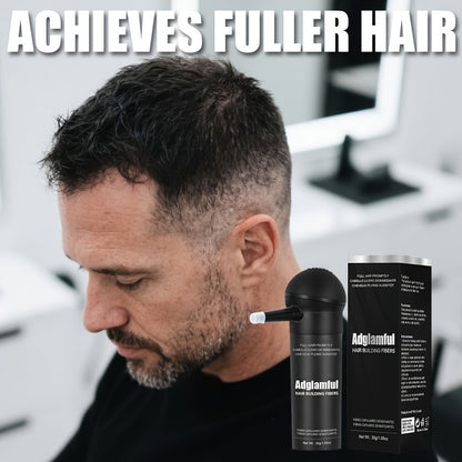 Hair Building Fibers 2-in-1 Kit with Spray Bottle - Thickening Powder for Thinning Hair Fuller Thicker Look Natural Appearance Conceals Hair Loss Suitable All Hairstyles Medium Brown Black