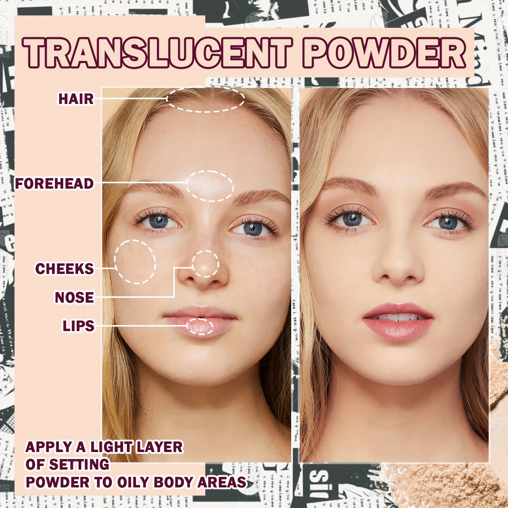 Flawless Face Makeup Kit- BB Cream & Makeup Powder & Brush, Includes Full Coverage Foundation, Moisturizing BB Cream, Waterproof Loose Setting Powder, Brush And Makeup Sponge, Hydrating Formula for All Skin Types | Ideal Halloween & Christmas Gifts
