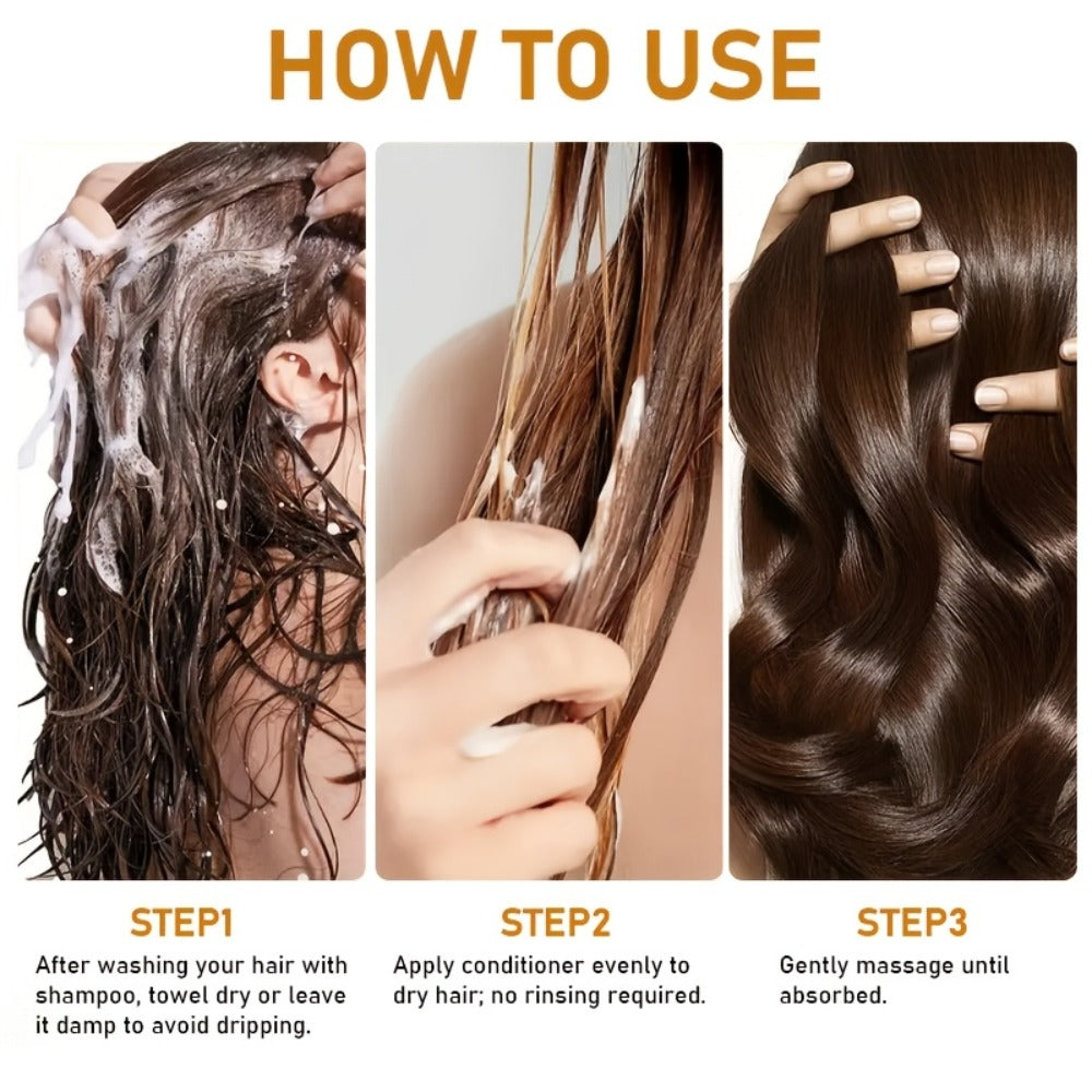 Castor Oil Hair Conditioner 100ml - Deep Repair Thickening Scalp Treatment for Dry Damaged Thinning Hair - Strengthens Roots Removes Dandruff Controls Oil & Prevents Hair Loss for All Hair Types