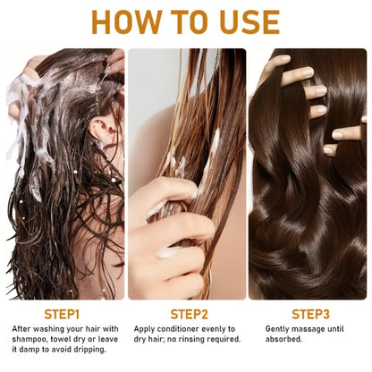 Castor Oil Hair Conditioner 100ml - Deep Repair Thickening Scalp Treatment for Dry Damaged Thinning Hair - Strengthens Roots Removes Dandruff Controls Oil & Prevents Hair Loss for All Hair Types
