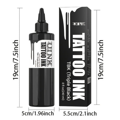 Tattoo Ink 8.12oz Large Capacity Black & White - UINK Professional Tattoo Ink Set for Line Work Coloring Shading Body Art Graffiti Beginners & Artists