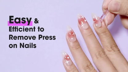 Nail Glue Remover 20ml with Precision Needle Applicator - Acetone Free Non-Irritating Formula for Press On Nails Gel X & Nail Tips - Fast Acting No-Mess Fake Nail Glue Remover for Women