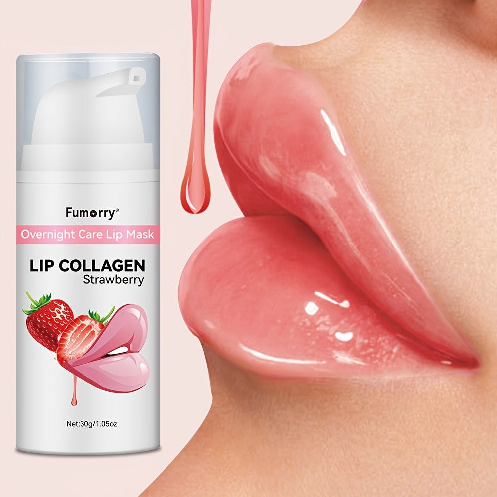 CollagenPlump Lip Mask - Moisturizes Night Care Revitalize Your Lips, Repairs, and Protects Dry, Cracked Lips - Large capacity 30g