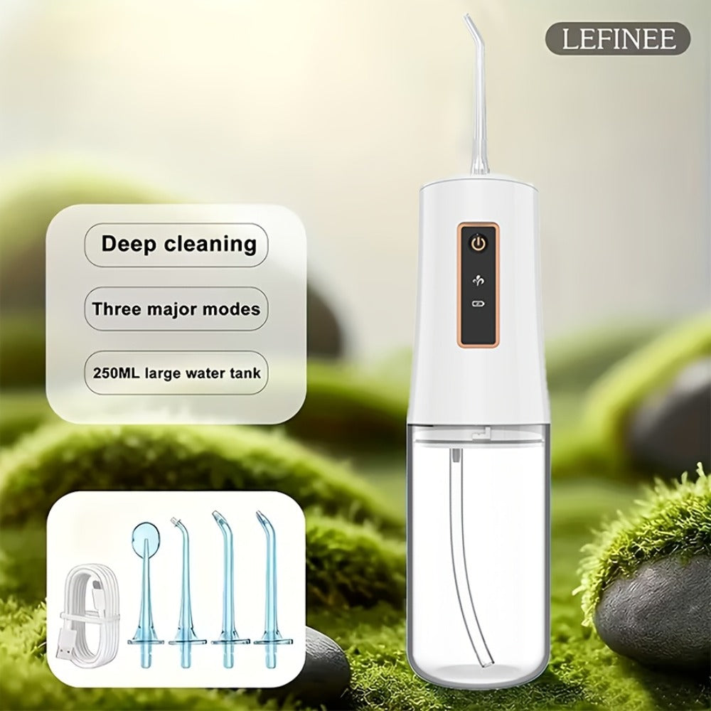 Electric Toothbrush & Water Flosser Set - 3 Modes USB Rechargeable Oral Care Kit with 4 Brush Heads & 4 Nozzles, 360° Rotating Flosser for Deep Clean