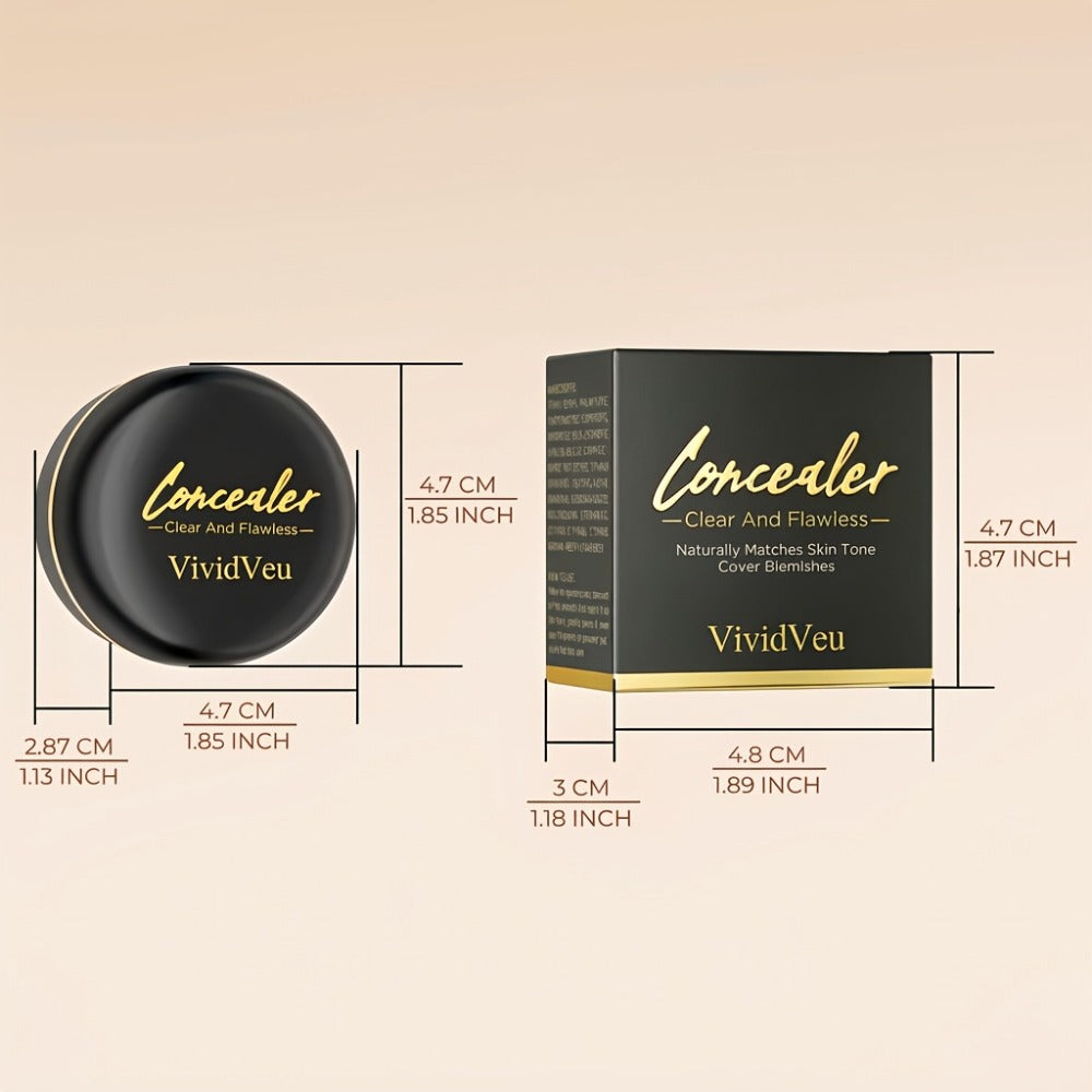 Full Coverage Concealer 3 Pack Waterproof Matte – Plant-Based Long-Lasting Formula, Covers Dark Circles, Dark Spots & Blemishes, All Skin Tones, Multi-Shade Buildable Concealer Set