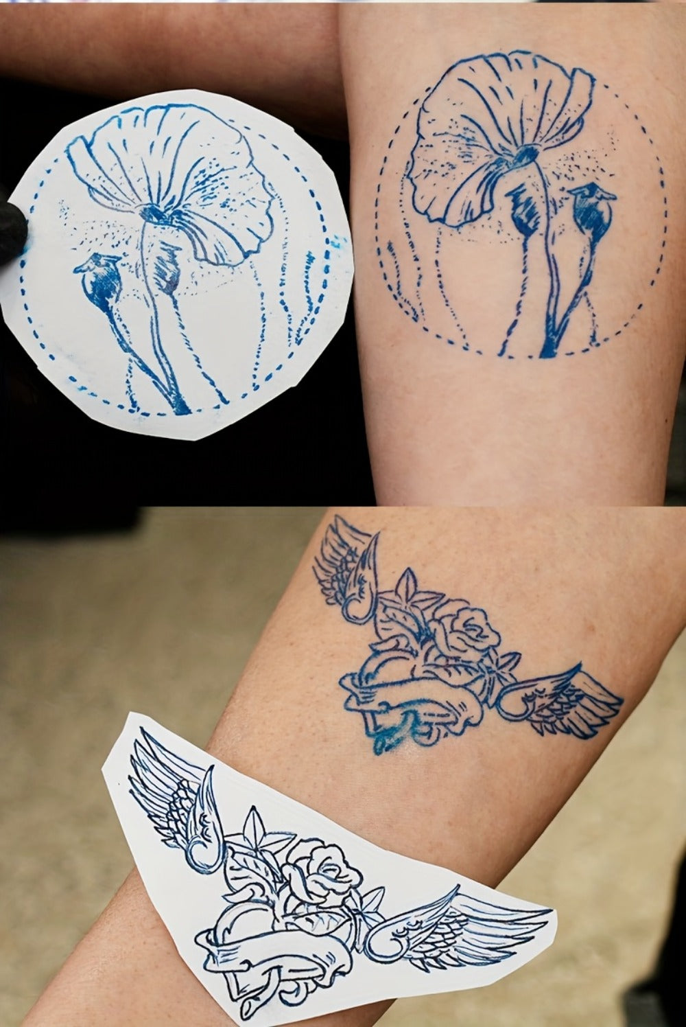 Tattoo Transfer Paper 100 Sheets 4-Layer Thermal Stencil — Professional Tattoo Stencil Paper for Drawing, Tracing & Transfer, Compatible with All Tattoo Machines