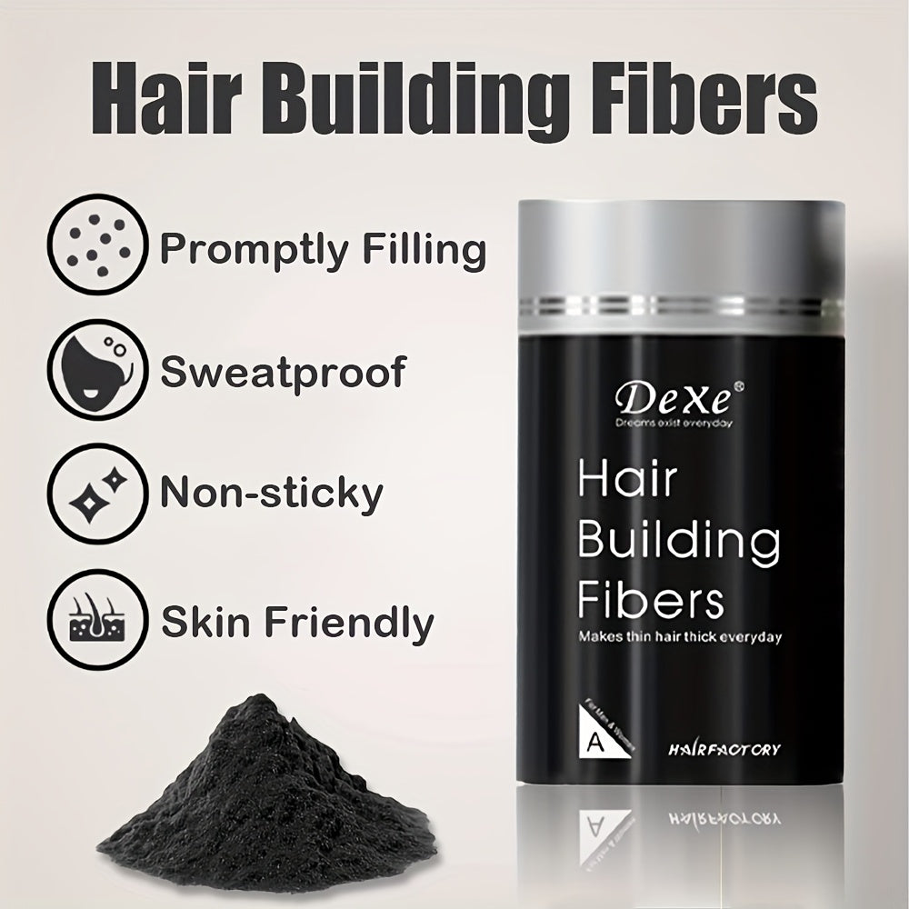 2pcs DeXe Hair Fiber Powder 22g, Natural Fine, 1 Second Adhesive, for Travel, Business, Men, Women, Unisex Adult, Normal Hair Style