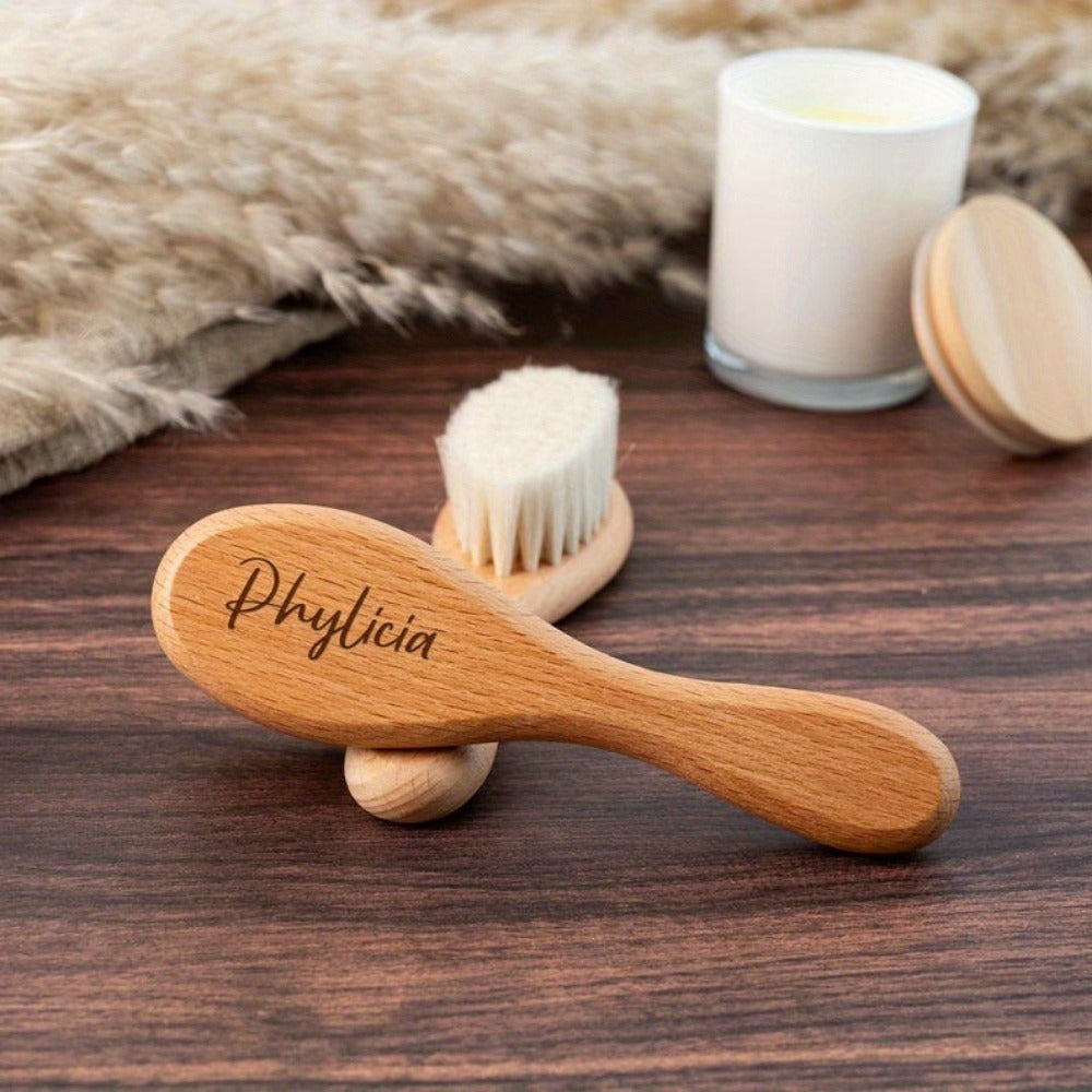 1pc Personalized Baby Brush | Engraved Name Newborn Bath & Daily Care Use Perfect Gift | Back to School | Mother's Day Gift | Teacher's Day Gift