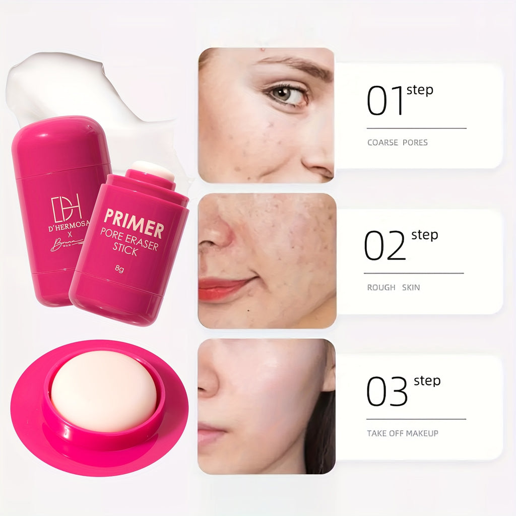 [2pcs Primer Stick Set] Long-Lasting Oil Control Moisturizing 2pcs Primer Stick Set - Smooth Cream Texture, Lightweight Wearable Base Makeup, Pore-Hiding, Strong Oil Control Hydration, Matte Finish, Light Beige Smoothing - 0. 56oz