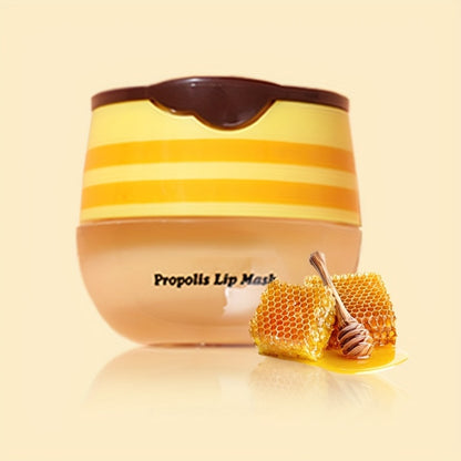 Lip Balm Honey Pot Set 8PCS – Propolis Moisturizing Honey Lip Mask with Applicator Stick, Deep Hydration & Repair for Dry Chapped Lips, Nourishing Lip Care Treatment
