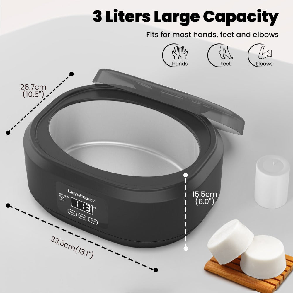 Paraffin Wax Machine for Hand and Feet, Touchscreen 3000ml Paraffin Wax Warmer with 6 Packs Wax (2.64 lbs), Paraffin Hot Wax Spa, Paraffin Bath for Home Use