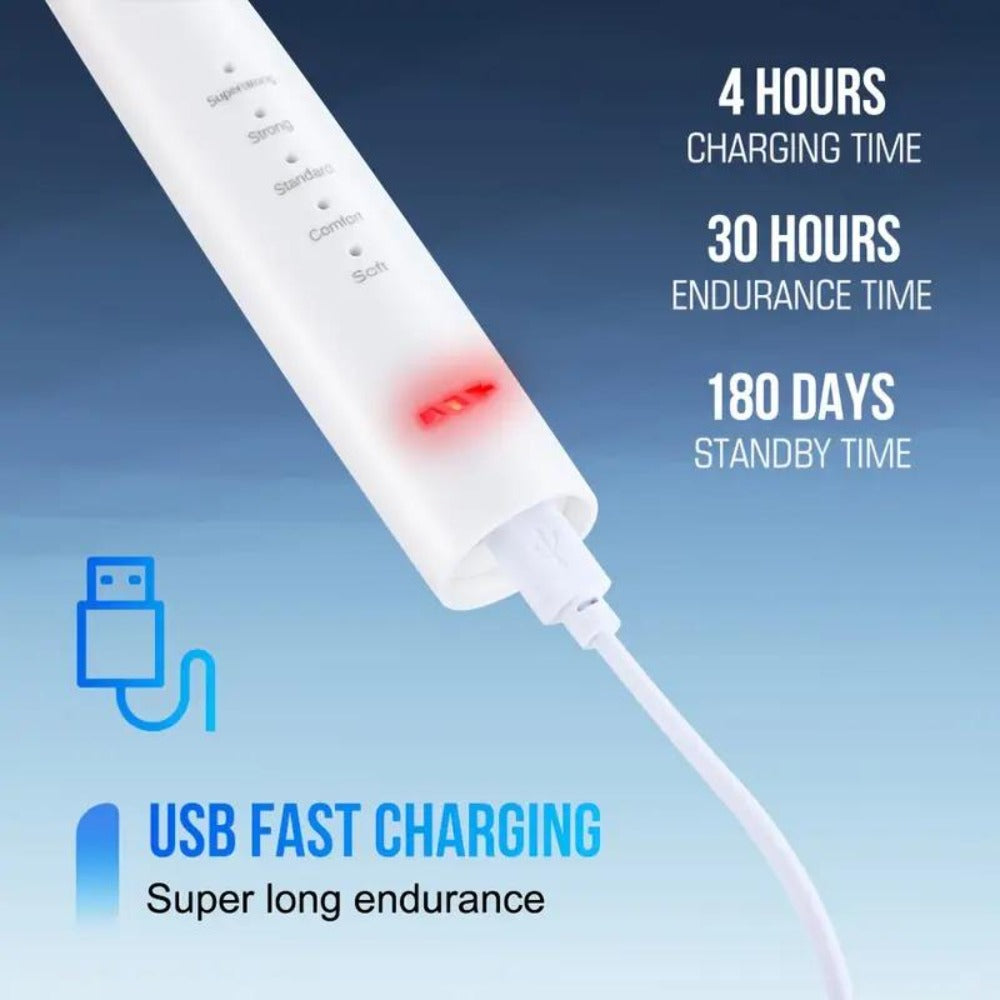 Electric Teeth Cleaner, USB Rechargeable Teeth Cleaning Tool Kit, 5 Cleaning Modes, Promote Gum Health, Suitable for Family And Friends Holiday Gifts