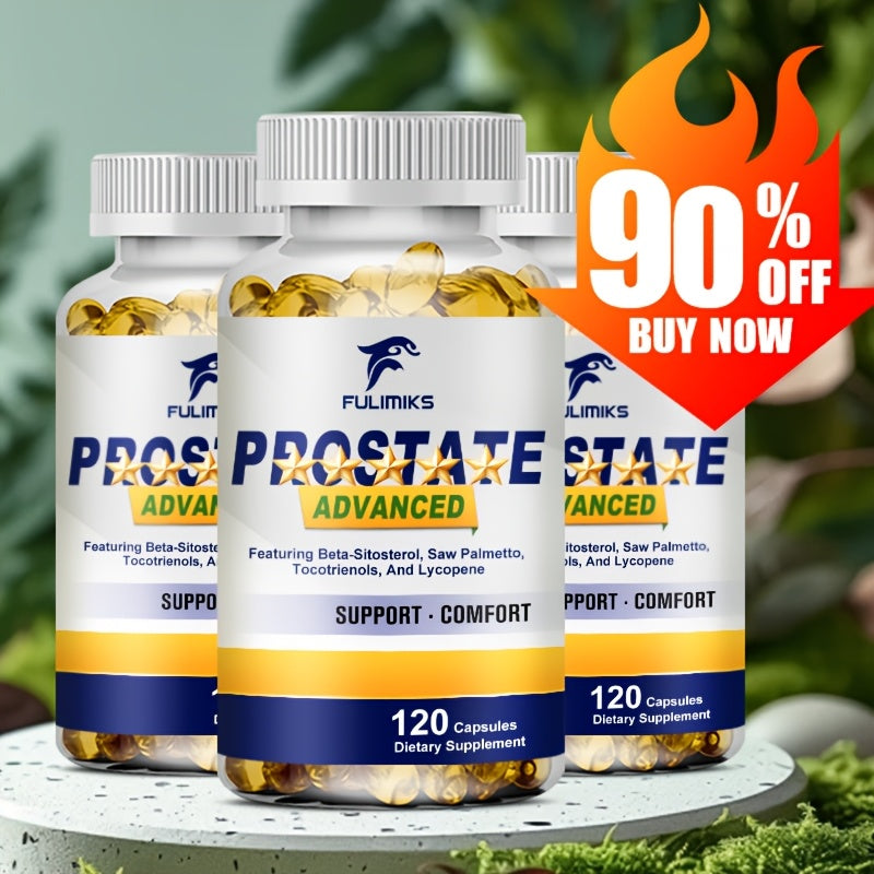 Hot Sell Saw Palmetto Supplement for Men, with Saw Palmetto, Zinc, Support Health, Immune, 120 Capsules