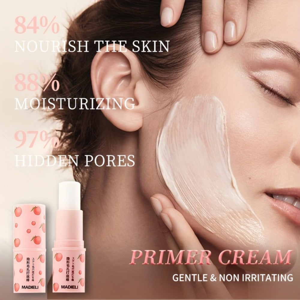 Makeup Primer Stick with Sakura Extract — Cherry Blossom Tinted Base, Lightweight Smooth Blending Formula, Natural Finish for Light to Beige Skin Tones, J-Beauty & K-Beauty Inspired, 1 fl oz