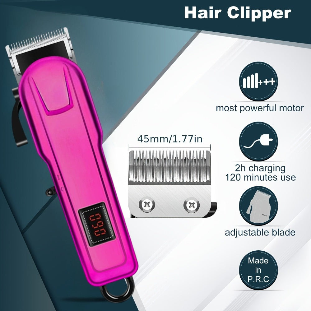 Professional Hair Clipper Set for Men, Featuring an Adjustable Alloy Blade, Quick USB Charging, Suitable for Home Use, Salons, And Travel. A Perfect Gift for Husbands, Boyfriends, Fathers, Or As a Christmas Present