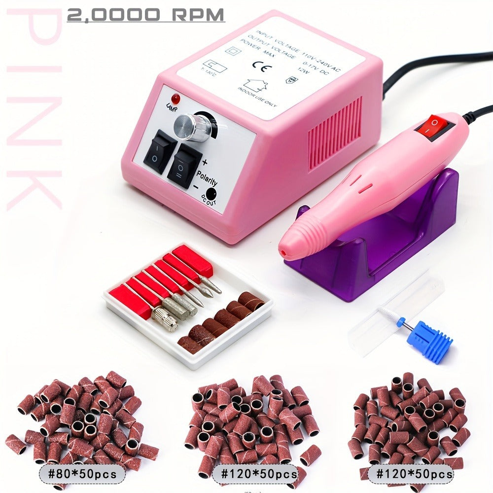 20000RPM Electric Nail Machine Desktop Equipment with Milling Cutters Bits Set Gel Cuticle Armor Removal Pedicure Manicure Tool Professional Electric Nail Drill Milling Machine for Manicure Pedicure Files Tools Kit Nail Polisher