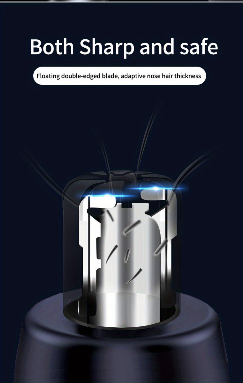 Electric Nose Hair Trimmer, Painless Facial Hair Removal Device for Men And Women - with LED Display Screen, USB Charging, Suitable for Trimming Nose Hair, Ear Hair, Eyebrows, Etc