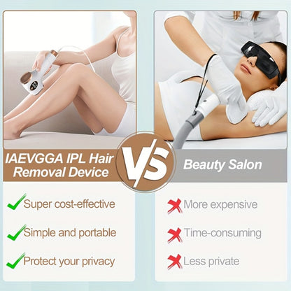 IPL Hair Removal Device Sapphire Ice Cooling Painless 999900 Flashes 9 Modes – At-Home Permanent Hair Reduction for Women Men Face Body Bikini Underarms Legs