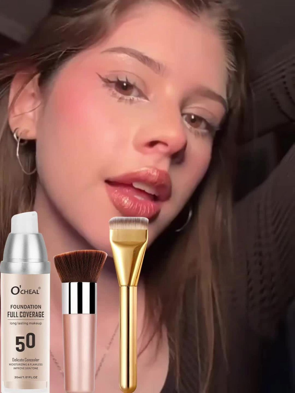 Air Cushion Foundation 2.0 Matte Finish High Coverage Moisturizing Lightweight Smooth Natural Nude Look Buildable Liquid Foundation Women Makeup