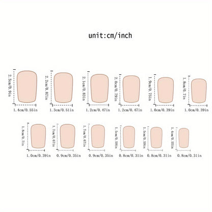 Press On Nails 216pcs Black White Medium Square - 3D Butterfly Floral Fox Tail Glitter Marble Geometric Designs Glossy Full Cover Acrylic Nails with Jelly Glue & File for Women