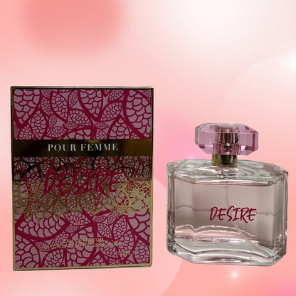 Floral Peony Perfume for Women United Scents Desire EDP 3.4oz 100ml Pink Pepper Adzuki Long Lasting Ladies Fragrance Spray Gift for Her