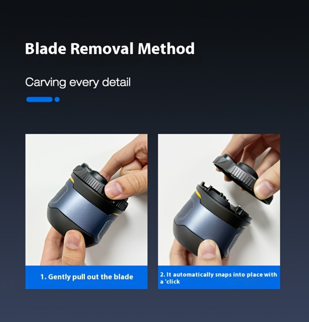 Electric Hair Clipper 6D Floating Head Self-Cut Bald Head Shaver 10W High Power 1400mAh USB-C Charging LED Display Two-Speed Travel Lock Hair Trimmer