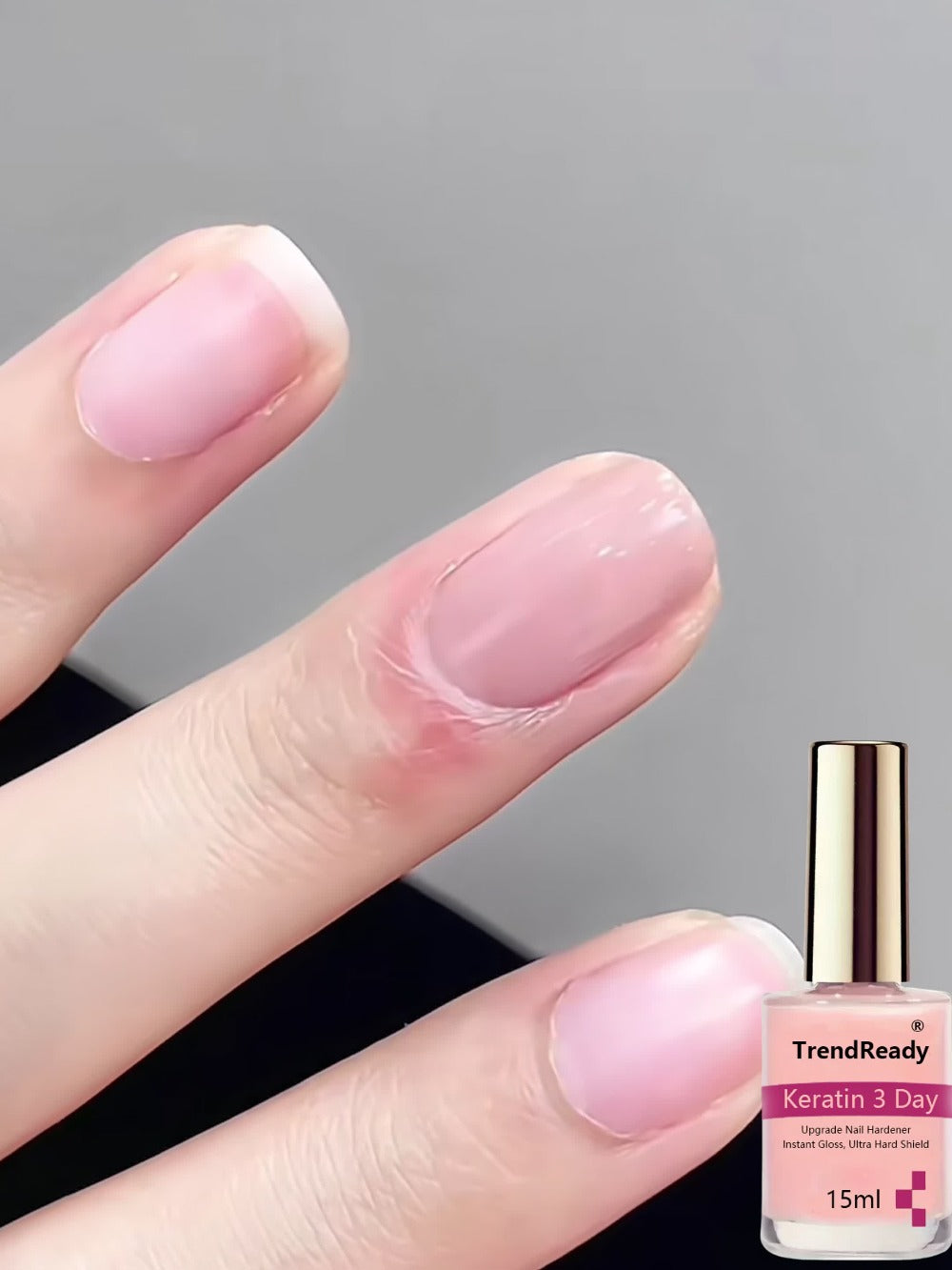 Nail Strengthener for Weak Nails: 4-In-1 Natural Nail Protein Hardener Extra Strong And Growth - Long-Lasting And Fast-Drying Polish for Weak, Splitting, And Brittle Nails