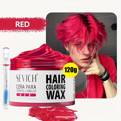 Hair Color Wax Temporary - Instant Hair Dye Wax for Parties Cosplay Festivals - Strong Hold Styling Wax with Vibrant Color for All Hair Types Men Women Kids