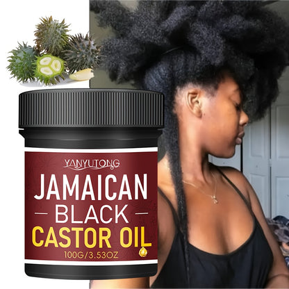 Jamaican Black Castor Oil 100g Pure Cold-Pressed - Hydrates Scalp Strengthens Hair & Promotes Eyelash Growth - High-Density Nourishing Hair Oil for Dry Damaged Hair