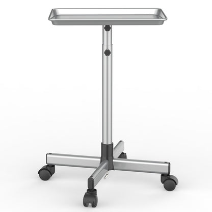 Salon Trolley Cart Height Adjustable 30''-42'' Rolling Tray on Wheels - Premium Salon Tray Table for Hair Stylist, Barber, Esthetician, Spa & Beauty Station