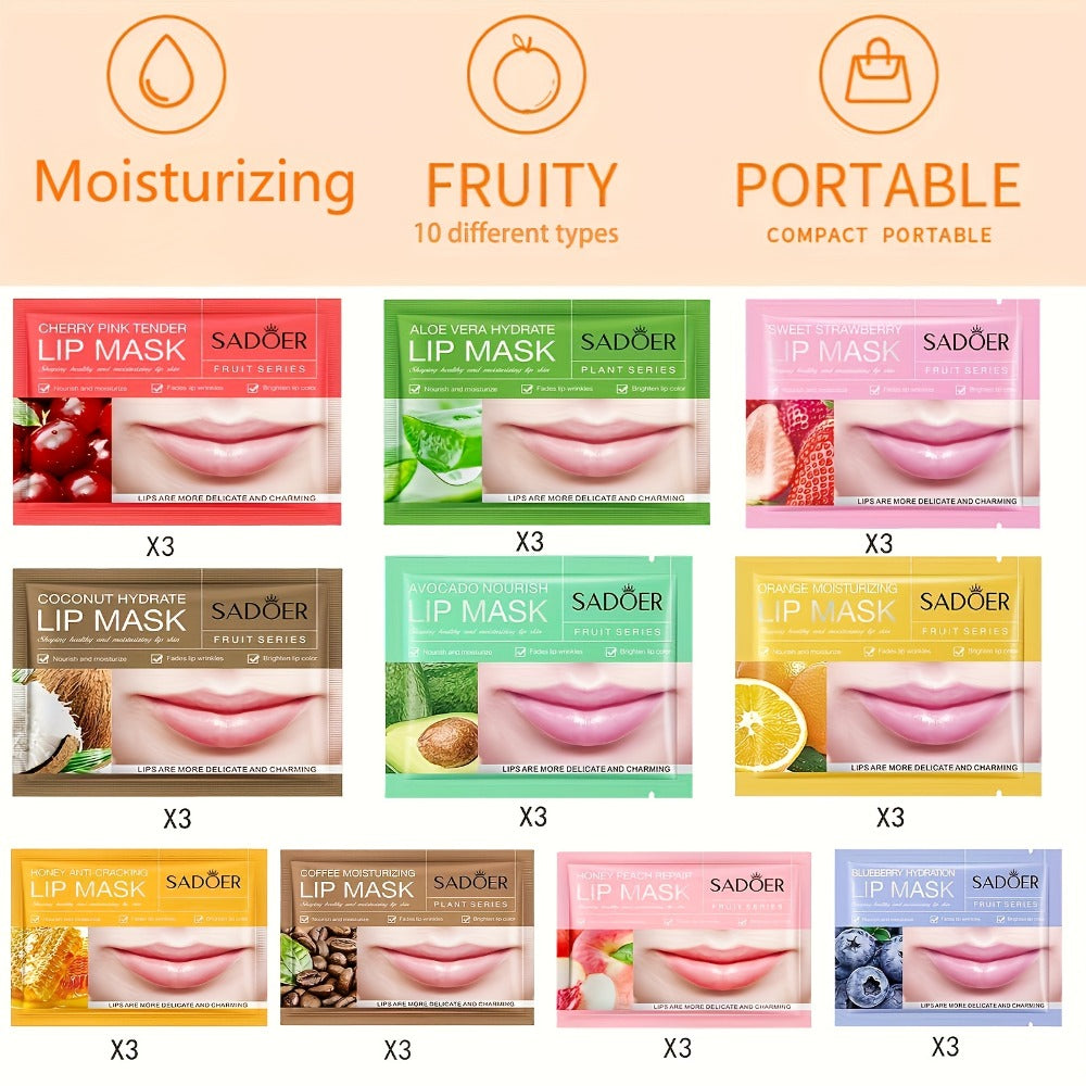 62pcs Lip Mask And Eye Mask Mixed Travel Suit, Moisturizing And Not Greasy In Autumn And Winter, Traveling On Business Trips, Easy to Carry, Travel Suit, A Must-have for Women's Travel