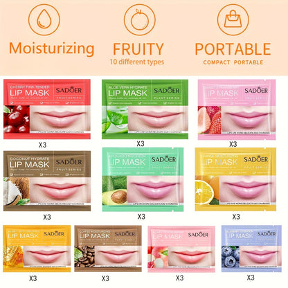 Travel Skincare Set 62 Pieces - Lip Mask & Under Eye Mask Kit, Moisturizing Non-Greasy Formula, Lightweight Travel Must-Have for Women, Autumn Winter Skin Care