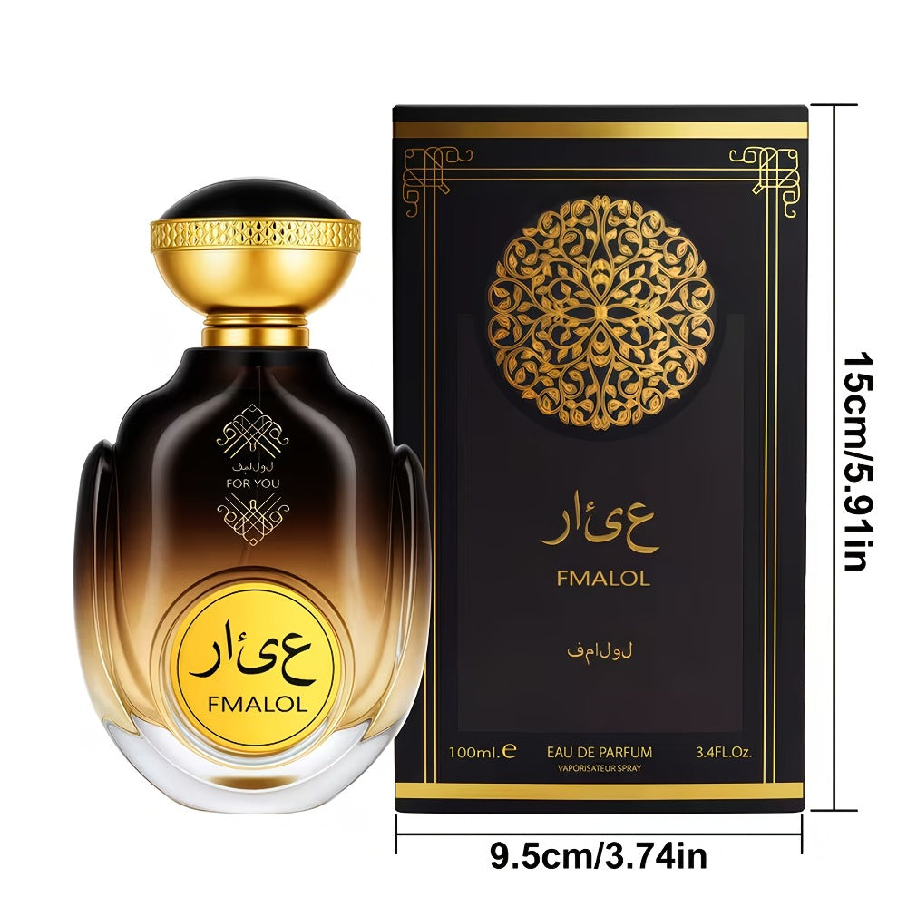 Cologne for Men Dubai Luxury Oriental Woody Oud Inspired Long Lasting Fragrance Gift Box - Arabian Arabic Art Design Wedding Business Special Occasion Gift for Him
