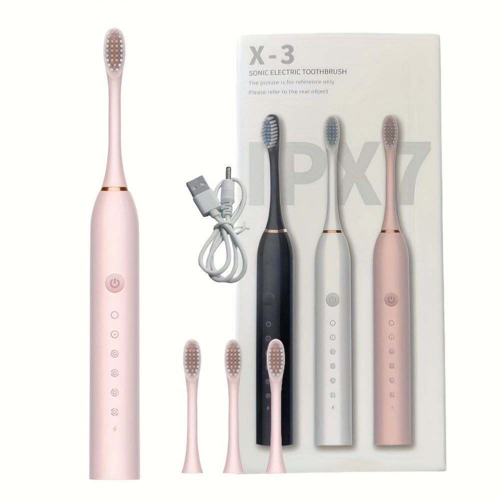 Sonic Electric Toothbrush with 6 Modes And Smart Timer, Rechargeable USB Oral Care for Men And Women, Includes Suitable for Sensitive Gums And Teeth